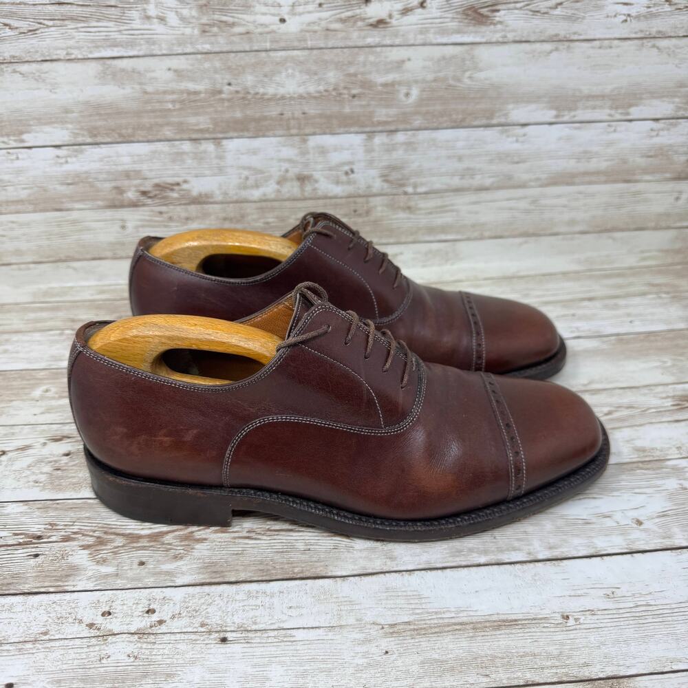 Salvatore Ferragamo Lavorazione Tramezza Oxford Cap Toe Shoes Men's Size 6.5EE
